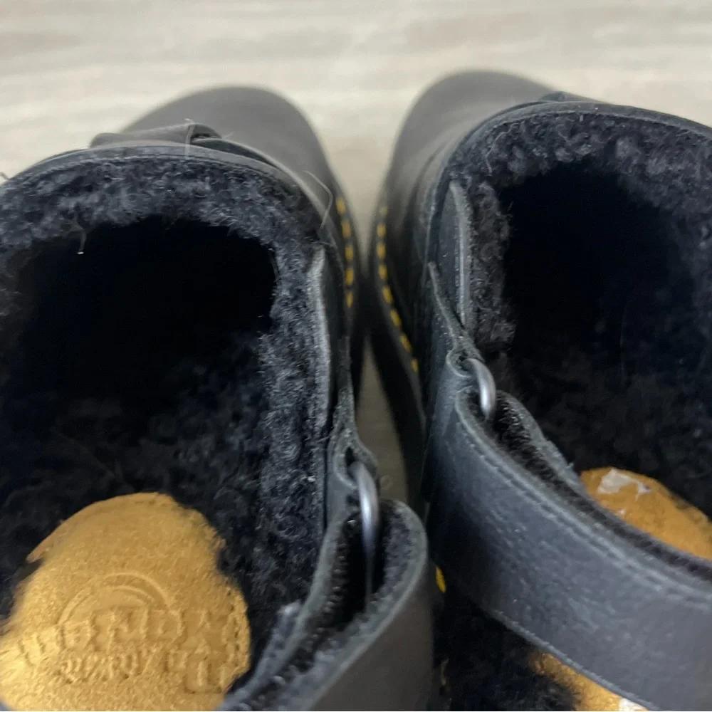 Dr. Martens Jorge II Faux Fur Mule, Black, UK6/EU39/US7M-8L (Unisex) - Picture 3 of 9